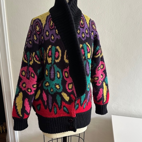 IB Diffusion Sweater 80s Colorful Wool Blend - Picture 6 of 8